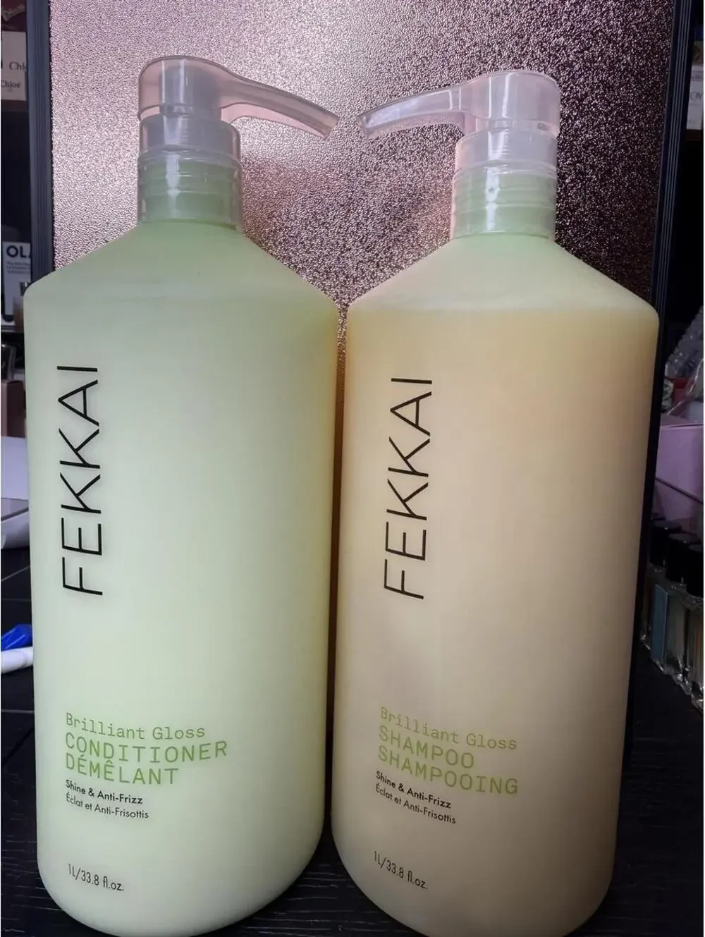 FEKKAI Brilliant Gloss Shampoo & Conditioner Duo Set Jumbo Liter Bottles